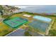 Aerial view of the sports courts featuring tennis, basketball, volleyball and hockey at 2388 Baronsmede Ct, Winter Garden, FL 34787