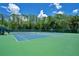 Enjoy friendly matches on these well-maintained tennis courts under a beautiful sky and serene backdrop of lush trees at 2388 Baronsmede Ct, Winter Garden, FL 34787