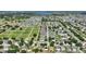 Aerial view displays homes with community grounds at 264 Milestone Dr, Haines City, FL 33844
