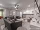 Bright living room with comfortable seating, modern decor, and a flat-screen TV at 2816 Simile St, Kissimmee, FL 34746
