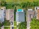 Aerial view of the house highlighting the backyard pool at 38 Jett Loop, Apopka, FL 32712