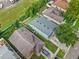 Birds eye view of the house highlighting nearby homes and landscaping at 38 Jett Loop, Apopka, FL 32712