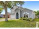 Charming two-story home features a gray exterior and well-manicured lawn at 38 Jett Loop, Apopka, FL 32712