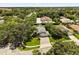 Aerial view of a well-maintained single-Gathering home with lush landscaping, a screened-in pool and a paved driveway at 901 Grovesmere Loop, Ocoee, FL 34761