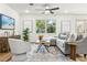 Cozy living room featuring stylish furnishings and abundant natural light at 955 Tomes Ct, Orlando, FL 32825