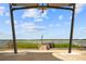 Waterfront view from shaded structure, with lush greenery and serene waterfront views at 111 E Monument Ave # 801, Kissimmee, FL 34741