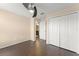 Bedroom featuring hardwood floors, a ceiling fan, and closet at 14897 Evergreen Oak Loop, Winter Garden, FL 34787