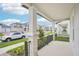 Spacious front porch with stone pillars offering neighborhood views at 16526 Silver Brook Way, Winter Garden, FL 34787