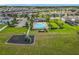 Community playground and pool with lush landscaping for residents enjoyment with ample parking nearby at 3849 Kimbolton Way, Sanford, FL 32773
