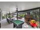 Large, covered patio with a pool table, playhouse, and dining area offering entertainment and relaxation at 7809 Altavan Ave, Orlando, FL 32822