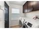 Laundry room equipped with cabinetry and a modern washer and dryer at 7952 Oakstone Ct, Orlando, FL 32822