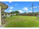 Large backyard with a lush lawn, potential for a garden, and a partially obscured view of a fence at 110 N Sunland Dr, Sanford, FL 32773