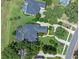 Aerial view of private residences, showcasing their pools and manicured landscaping at 1224 Northern Way, Winter Springs, FL 32708