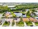 Aerial view of several homes around a serene pond and natural landscaping at 14634 Astina Way, Orlando, FL 32837