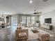 Living room featuring stylish furnishings and plenty of natural light with a view to the pool at 1556 Alligator St, St Cloud, FL 34771