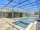 Backyard screened pool and spa with covered patio, perfect for Florida living at 1556 Alligator St, St Cloud, FL 34771