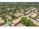 Aerial view showcasing the community's residential buildings and tree-lined streets at 200 St Andrews Blvd # 911, Winter Park, FL 32792