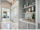 Elegant bathroom featuring a walk-in shower, soaking tub, and a vanity area at 4007 Grande Brick Loop # 13, Orlando, FL 32837