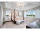 Bright bedroom with large windows, a decorative chandelier, and a four-poster bed at 4007 Grande Brick Loop # 13, Orlando, FL 32837