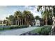Gated community entrance with manicured landscaping, serene fountain, and luxurious details at 4007 Grande Brick Loop # 13, Orlando, FL 32837