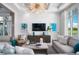 Cozy living room with modern lighting and views at 4007 Grande Brick Loop # 13, Orlando, FL 32837