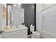 Stylish bathroom with a vanity and contemporary fixtures at 4429 Ganesha Loop, Kissimmee, FL 34746