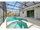 Inviting screened pool area with a spa and outdoor seating, ideal for enjoying the Florida sunshine at 4429 Ganesha Loop, Kissimmee, FL 34746