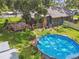 Aerial view of a home's deck and a backyard swimming pool at 524 S Lakeview Ave, Winter Garden, FL 34787