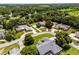 Aerial view of the property, highlighting its location amidst lush greenery and neighboring homes at 707 Heritage Ne Dr, Winter Haven, FL 33881