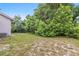 A spacious backyard with lush green trees and natural foliage at 1066 Swanson Dr, Deltona, FL 32738