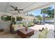 Inviting covered patio with comfortable seating and a view of the landscaped backyard at 1191 Banbury Trl, Maitland, FL 32751