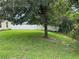 A lush backyard with a big tree, offering shade and privacy, alongside a clean white fence at 1574 Derby Glen Dr, Orlando, FL 32837