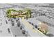Aerial view showcases community amenities and proximity to home via a directional overlay at 1592 Carey Palm Cir, Kissimmee, FL 34747