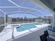 Gorgeous screened-in pool with an attached spa and plenty of room for relaxing in the sun at 204 Birkdale St, Davenport, FL 33897
