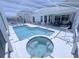 Backyard pool and spa area with plenty of seating for relaxing and entertaining at 204 Birkdale St, Davenport, FL 33897