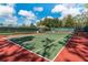 Well-maintained tennis court surrounded by trees and greenery at 204 Birkdale St, Davenport, FL 33897