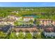 Aerial view of residential homes near a lake at 2261 Brookridge Trl, Sanford, FL 32773