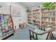 Inviting reading room featuring bookshelves and comfortable seating at 2700 Ocean Shore Blvd # 515, Ormond Beach, FL 32176