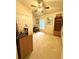 Bedroom boasting carpet floors, a ceiling fan, and natural lighting at 3539 Maple Ridge Loop, Kissimmee, FL 34741