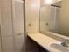 Bathroom vanity with a large mirror, bright lighting, and large closet at 436 Hunter Cir, Kissimmee, FL 34758