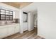 Kitchen with white cabinets and appliances and a washer and dryer at 2250 S Palmetto Ave # I-11, Daytona Beach, FL 32119