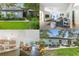 Charming blue home with well-maintained landscaping, complemented by views of the living spaces and patio at 2353 Kingscrest Cir, Apopka, FL 32712