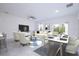 Bright, open-concept living and dining area with neutral tones, modern furniture, and view of backyard at 3454 Sw 133Rd Lane Rd, Ocala, FL 34473