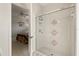 Bright primary ensuite featuring glass shower with tiled accents at 748 Duff Dr, Winter Garden, FL 34787