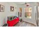 Bright breakfast nook with natural light, red cabinet, and view to outside at 7856 Sugar Bend Dr # 7856, Orlando, FL 32819