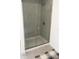 Modern bathroom showcasing a glass enclosed shower with tile surround and chrome fixtures, and decorative rug at 1168 Citrus Landings Blvd, Davenport, FL 33837