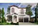 Charming two-story home showcasing a balcony, arched doorway, two-car garage, and well-manicured landscaping at 1473 Berkshire Ave, Winter Park, FL 32789