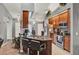 Modern kitchen with stainless steel appliances, granite countertops, and an open design at 1709 Kinsman Way, Lakeland, FL 33809