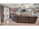 Cozy living room offers a relaxing atmosphere with comfortable seating, warm lighting, and stylish decor at 1709 Kinsman Way, Lakeland, FL 33809