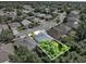 Aerial view of house and neighborhood showcasing lush landscaping at 1712 Riveredge Rd, Oviedo, FL 32766